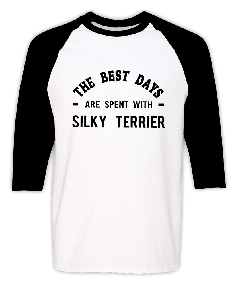 Silky Terrier Dog Owner Raglan T Shirts Funny Silky Terrier Dog Lover Gift Tee