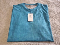 RICHARD CHOI The One NEW Crew Neck Digital Print Aqua S/S TShirt SZ XL