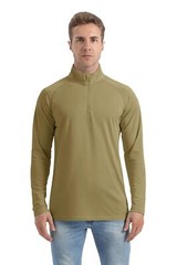 Men’s UPF 50+ Sun Shirts UV Tees Long Sleeve 1/4 Zip Fishing Running Rash Guard