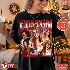 Custom Pet Portrait Comfort Tee Personalized Dog Cat Photo Shirt Gift