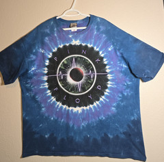 Pink Floyd Tie Dye T-Shirt Men’s 2XL Blue Graphic Band Tee Short Sleeve Cotton