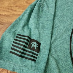 American Fighter Double Sided Graphic T-Shirt Turquoise Size 3XL/XXXL