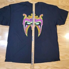 NWOT WWE Wrestle Mania NOLA 2018 Sz XXL Shirt Mardis Gras Mask Ultimate Warrior