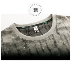 Men Luxury Fashion Trendy Star Ripped Hole Casual Summer Streetwear T-Shirt