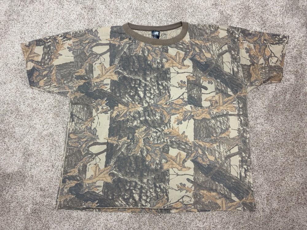 Vintage Ace Sportswear Hunting Camo Shirt Sniper Outdoor Boxy Fits Relaxed 3XL