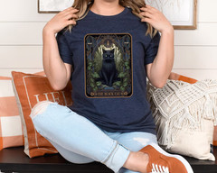 The Black Cat Tarot Shirt, Black Cat Tshirt, Tarot Card Tee, Cat Lover gift