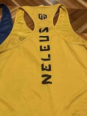NELEUS ‘Dry Fit Logo Muscle’ Mesh Tank Top Men’s S Gym Workout Exercise Ylw NWT!