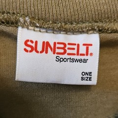 VTG Sunbelt Sportswear Beige Cotton Polyester Men’s T-Shirt Crew Neck LS O…