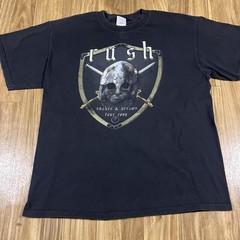 Y2K Rush Tour Shirt Mens Large Black Snakes & Arrows Skull Rock Graphic Tee 2008