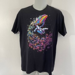 Vibrant Astronaut Men’s Medium Riding the Wave Into the AM NASA Space Surfing
