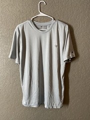 (2) Champion Mens Crew Neck T Shirt Short Sleeve T-Shirt LARGE gray / blue