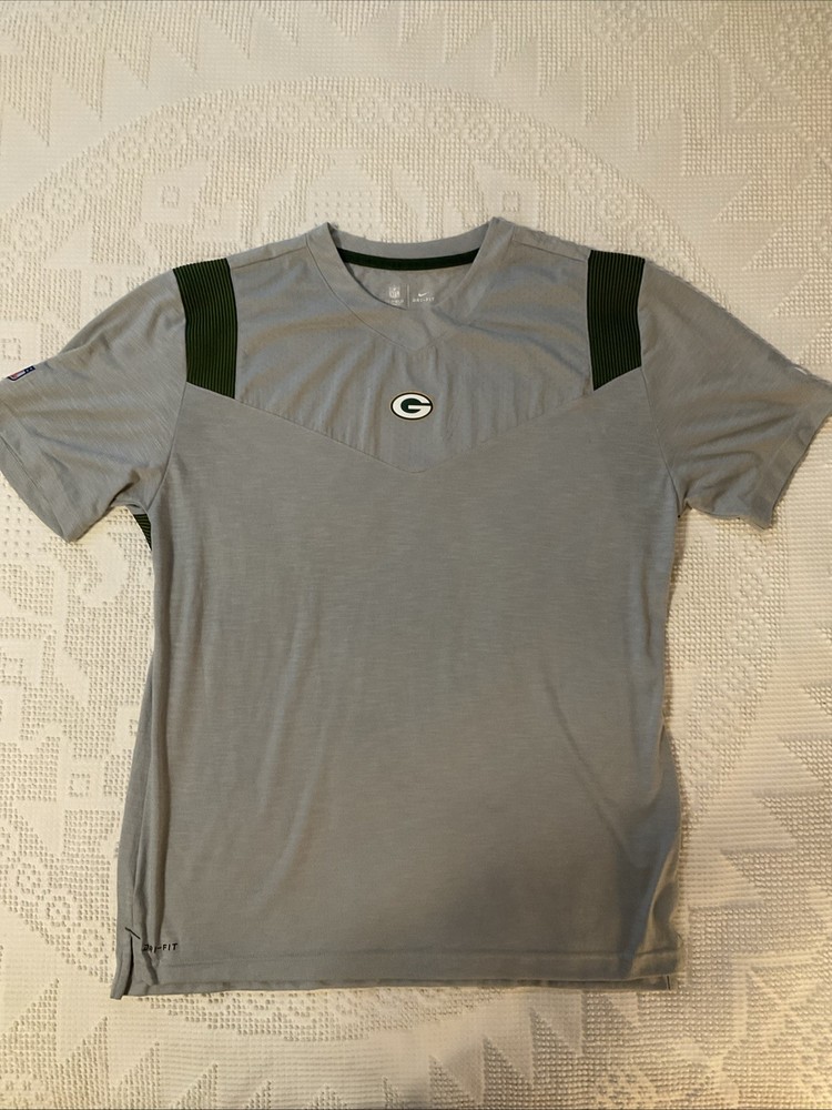 Nike Dri Fit NFL On Field Green Bay Packers Short Sleeve Shirt Men’s XL 1577
