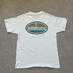 Rare 90s Surf Billabong White T Shirt Size Large USA Made