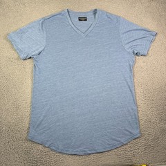 Goodlife Shirt Mens XL Blue Short Sleeve V Neck Tri Blend Soft USA Curve Hem