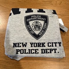 NYPD Gray Tee Shirt with Navy Print. Men’s Size Large New