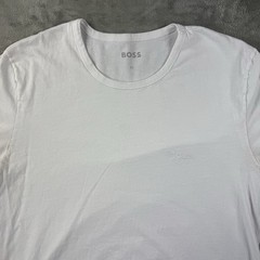 Hugo Boss White Crew Neck T Shirt Men’s XL Slim Fit Cotton Logo Tee
