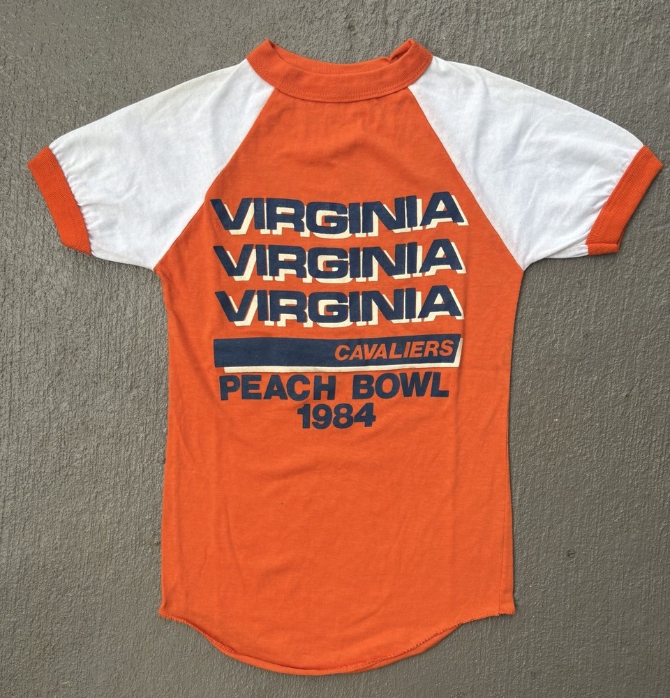 Vintage 1984 University Of Virginia Cavaliers Peach Bowl Football Medium Fits Sm