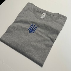 Ukrainian T-shirt, Embroidered Ukraine shirts Volodymyr Zelenskyy Golden Trident