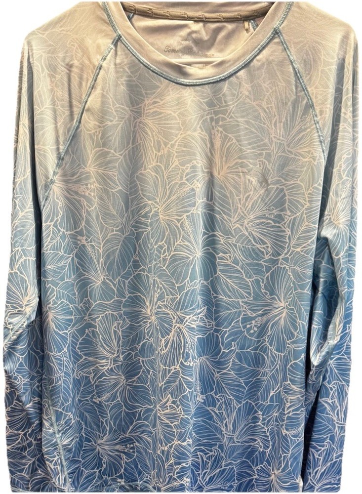 Men’s L Tommy Bahama Island Zone Crew Neck Shirt Fishing Beach Outdoor Tye Dye