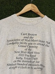 Vintage Walmart Store Opening Katy Texas Grey Tee Large