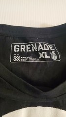 Grenade Men’s Black 100% Cotton Short Sleeve Crew Neck Pullover T-Shirt Size XL