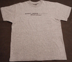 Vtg Lg MV Sport Gray Saint Louis University Billikens Collegiate T Shirt