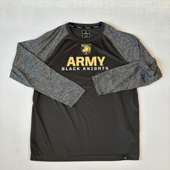 Fanatics Army Black Knights Shirt Mens XL Grey Long Sleeve Performance Raglan