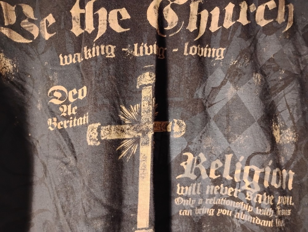 Garden Fire 2XL Vintage Fit Collection Fine Silk Screening We The Church Cut Sow