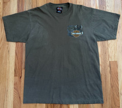 Harley Davidson I Rode The Dragon T Shirt Size Large Gray Smokey Mountain TN 07