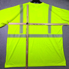 TSA Hi Viz Shirt Mens 6XL Yellow Long Sleeve Pocket Tee Casual Class 1 2 NWT