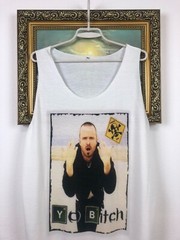 Breaking Bad Jesse Pinkman Shirt Tee Vest Sleveless White Mens Hype Rare Size XL
