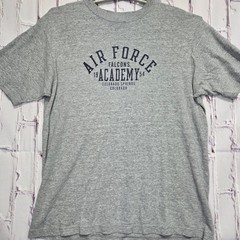 Y2K Air Force Academy Falcons Colorado Graphic TShirt Men L Gray Gear For Sport