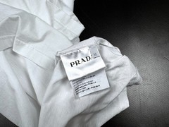 Auth Men’s PRADA Milano Logo White Casual Cotton Short Sleeve t Shirt Size S/M