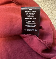 Public Rec Mens Medium Go-To Crew Tee Long Sleeve T Shirt Athletic Pullover Red
