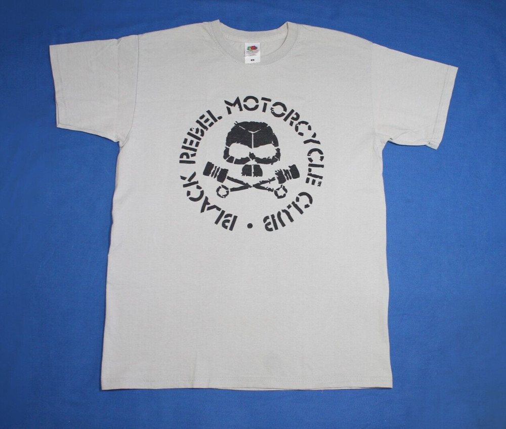 Y2K Black Rebel Motorcycle Club Shirt Garage Rock Band Beige Men’s Tee Medium