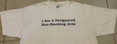 Vtg Im A Non Smoking Area Faded Distress Shirt XXL Funny Saying Drugs Weed 90s