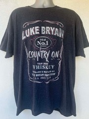 Luke Bryan Country On Tour 2023 Black Short Sleeve Tshirt 2XL Irregular Ships Fr