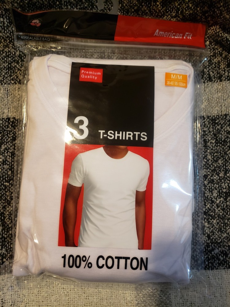 AMERICAN FIT 100% COTTON MEN’S 3 PAIRS OF T-SHIRT SIZE- Medium Brand New