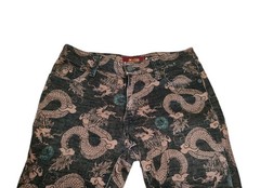 Vintage Mash Mash Dragon Allover Jeans Pants Flare Bootcut Trousers size 28