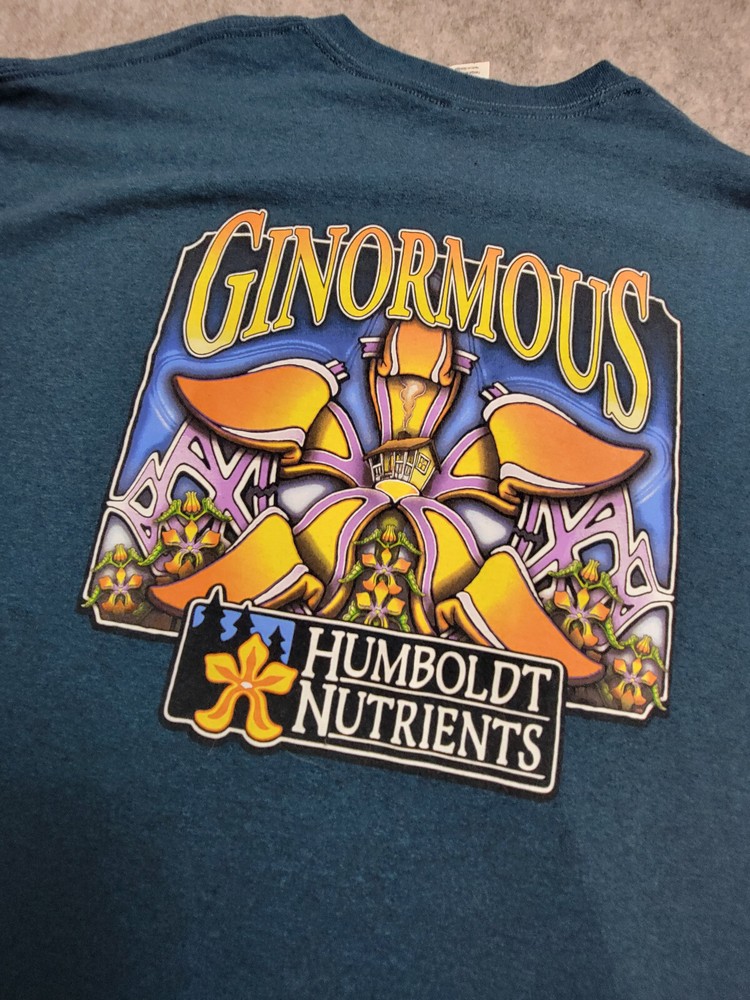 Humboldt Nutrients T-Shirt Men’s XL Ginormous Promo County Logo 420 Garden Ca