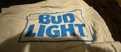 BUD LIGHT / PITTSBURGH STEELERS BRAND NEW L T-SHIRT GRAY GILDAN OFFICIAL NFL