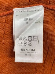 YASHIKI Knit Sweater (Thick) Size 3 Cotton ORN YSK-19AW-KN02