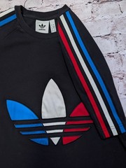 Adidas Originals T-Shirt L Adicolor Tricolor Trefoil Embroidered