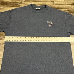 Vintage Plymouth Mass Souvenir Single Stitch Shirt XXL 2XL Blue Striped USA Made