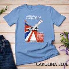 Concorde Retro Vintage British aircraft travel pilot t-shirt Unisex T-shirt