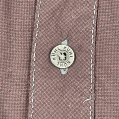 Kuhl Outdoors Button Up Pocket Adventure Shirt Micro Plaid Nylon Medium Maroon