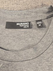 MURANO LIQUID LUXURY SLIM FIT Long Sleeve Tee Shirt SIZE Medium Gray