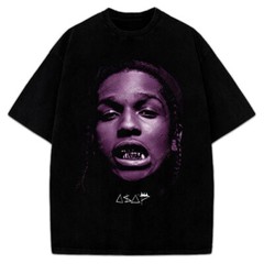 ASAP Rocky T-Shirt Asap Mob 90’s Hip Hop Tour Concert Style Merch Custom Tee