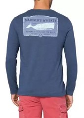 IZOD Men’s Long Sleeve Saltwater Graphic T-Shirt, Sargasso Sea, 2X-Large Tall