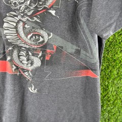 Vintage JNCO Jeans Shirt Large L Gray Faded Dragon Skate Fantasy Distressed Tee